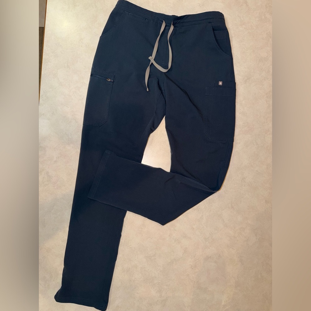 FIGS Technical Yola Skinny Scrub Pants Navy Blue Style TW2000T Womens M/T EUC